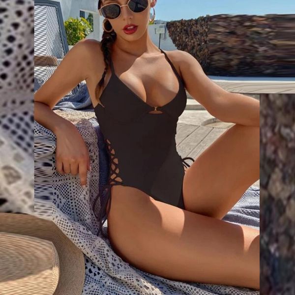 women's bikini swimsuit one piece solid swimwear monokini push up bodysuit hollow out bandage strappy bathing suit l one-piece suits
women's bikini swimsuit one piece solid swimwear monokini push up bodysuit hollow out bandage strappy bathing suit l one-piece suits