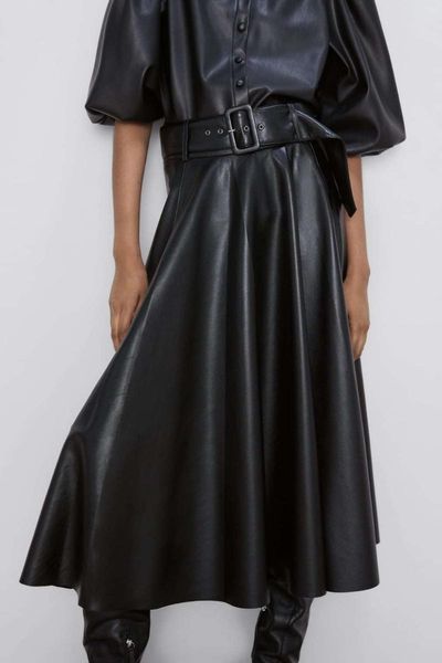 long black skirt with belt pleated faux leather skirts lady winter pu high waist a-line wine red maxi women autumn
long black skirt with belt pleated faux leather skirts lady winter pu high waist a-line wine red maxi women autumn