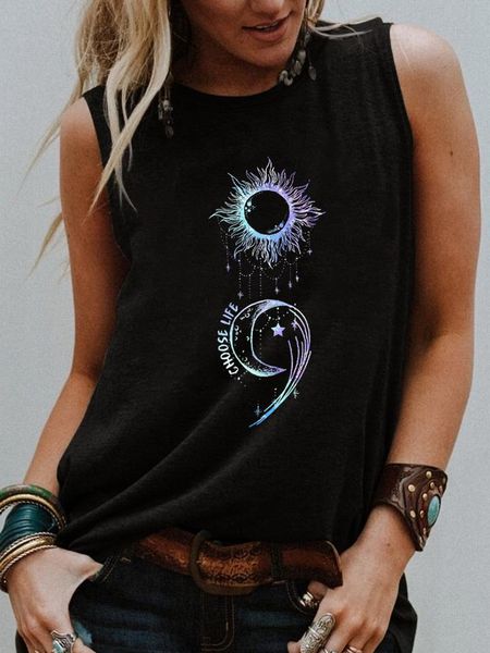 women's tanks & camis choose life tank funny sun moon trendy mental health summer style sleevele shirt women fashion casual vintage, White
women's tanks & camis choose life tank funny sun moon trendy mental health summer style sleevele shirt women fashion casual vintage, White