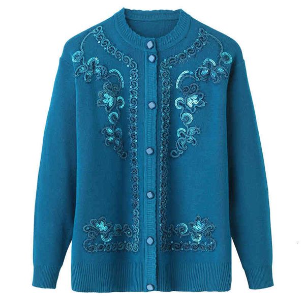 women's blouses & shirts middle-aged and elderly sweaters knit cardigan spring autumn large size single-breasted casual jacket female, White
women's blouses & shirts middle-aged and elderly sweaters knit cardigan spring autumn large size single-breasted casual jacket female, White