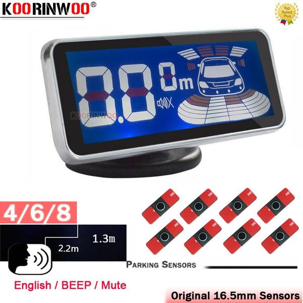 koorinwoo parktronic intelligent lcd screen car parking sensor 4/6/8 front + back voice beep sounds reversing detector alert rear view camer
koorinwoo parktronic intelligent lcd screen car parking sensor 4/6/8 front + back voice beep sounds reversing detector alert rear view camer