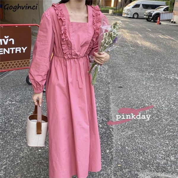 long sleeve dress women square collar empire ruffles sweet lovely girls french style elegant mid-calf streetwear chic daily soft casual dres, Black;gray
long sleeve dress women square collar empire ruffles sweet lovely girls french style elegant mid-calf streetwear chic daily soft casual dres, Black;gray