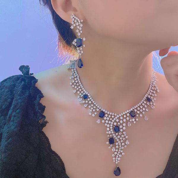 designer fashion accessories party dinner dress jewelry necklace earring set colorful zircon sparkle birthday show jewelry gifts for women, White
designer fashion accessories party dinner dress jewelry necklace earring set colorful zircon sparkle birthday show jewelry gifts for women, White