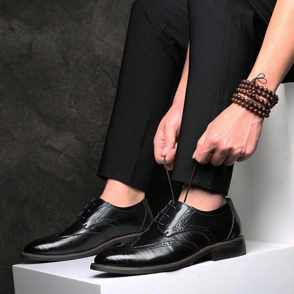 dress shoes heigh quality male business men leather oxfords wedding party british breathable comfortable pointed, Black
dress shoes heigh quality male business men leather oxfords wedding party british breathable comfortable pointed, Black