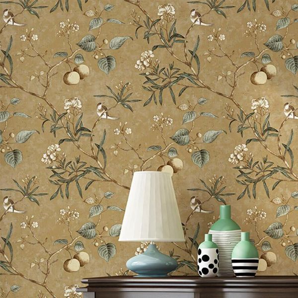 american pastoral wallpaper vintage flower and bird wall mural retro rural paper non woven bedroom living room decor wallpapers
american pastoral wallpaper vintage flower and bird wall mural retro rural paper non woven bedroom living room decor wallpapers