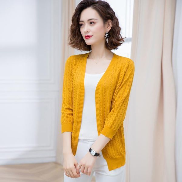 women's jackets ice silk sunscreen shawl cardigan 2021 summer seven-minute sleeve loose knit short jacket thin coat tide, Black;brown
women's jackets ice silk sunscreen shawl cardigan 2021 summer seven-minute sleeve loose knit short jacket thin coat tide, Black;brown