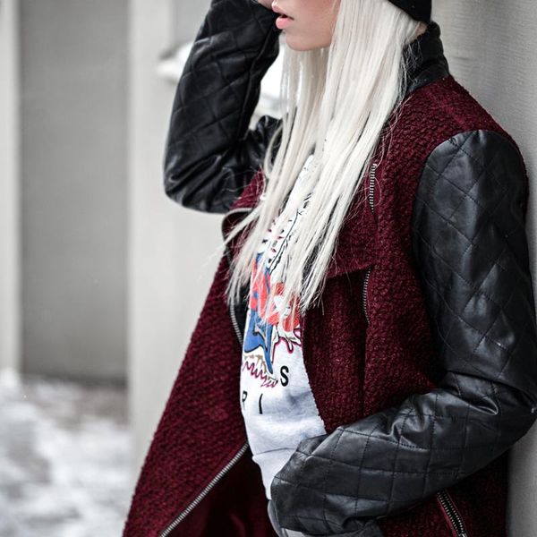 women's jackets patchwork faux leather jacket lapel collar zip up long sleeve clothing women cool punk streetwear, Black;brown
women's jackets patchwork faux leather jacket lapel collar zip up long sleeve clothing women cool punk streetwear, Black;brown