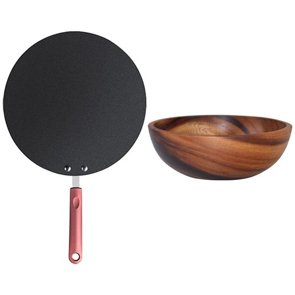 promotion 1 pcs aluminum alloy pancake pan crepe maker flat & natural hand-made wooden salad bowl pans
promotion 1 pcs aluminum alloy pancake pan crepe maker flat & natural hand-made wooden salad bowl pans