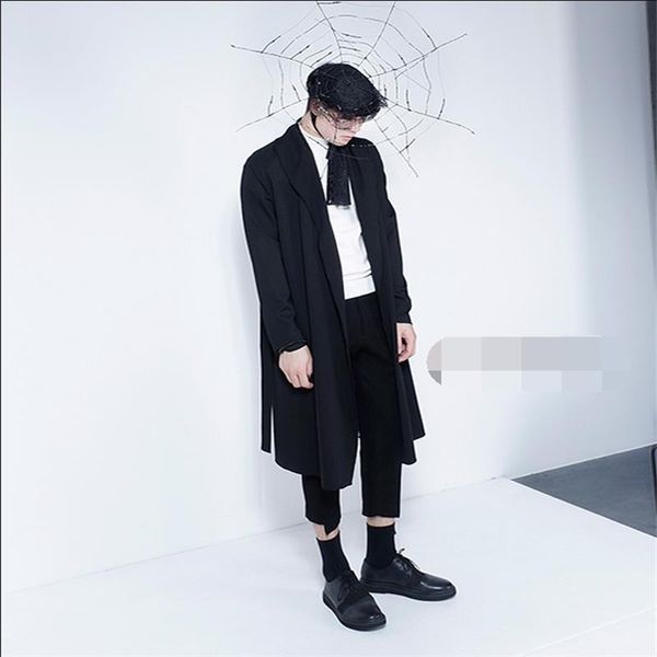 men's trench coats spring and autumn fashion casual dark sun-belt long cardigan trend large size windbreaker, Tan;black
men's trench coats spring and autumn fashion casual dark sun-belt long cardigan trend large size windbreaker, Tan;black