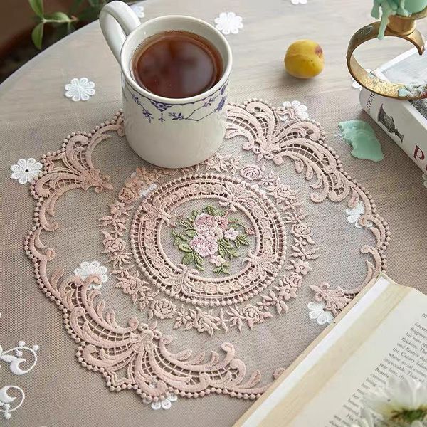 mats & pads 1pcs placemat embroidery craft european style lace fabric anti-scald
mats & pads 1pcs placemat embroidery craft european style lace fabric anti-scald