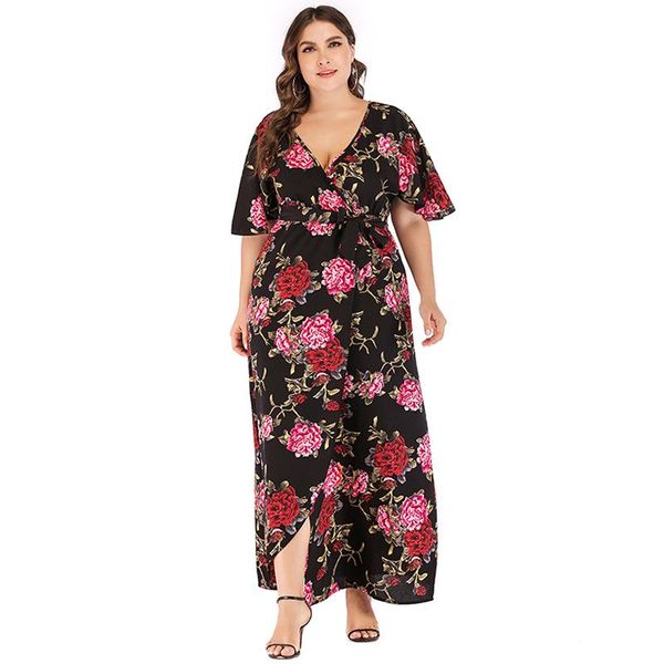 plus size dresses bandage spring summer dress women 2021 casual slim print boho beach maxi elegant v neck long party, Black
plus size dresses bandage spring summer dress women 2021 casual slim print boho beach maxi elegant v neck long party, Black