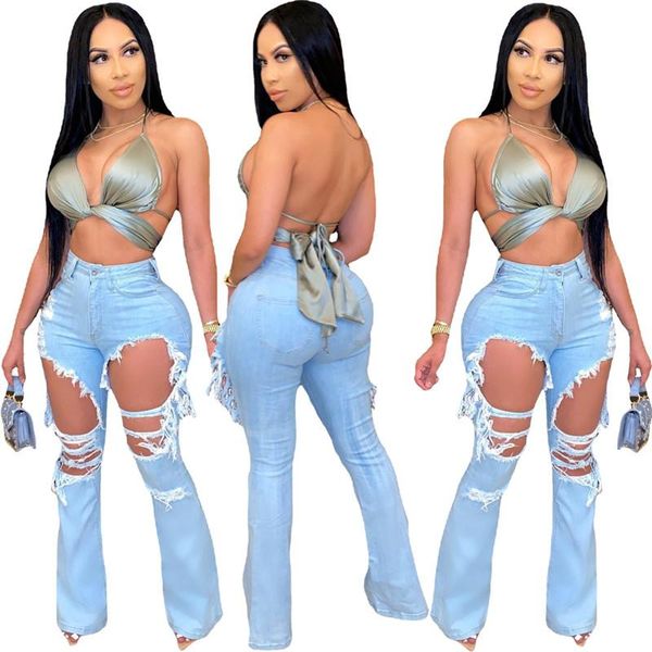 women's jeans s-2xl flared casual high waist pants bottom women fashion ripped denim overalls streetwear summer wholesale dropshpping, Blue
women's jeans s-2xl flared casual high waist pants bottom women fashion ripped denim overalls streetwear summer wholesale dropshpping, Blue