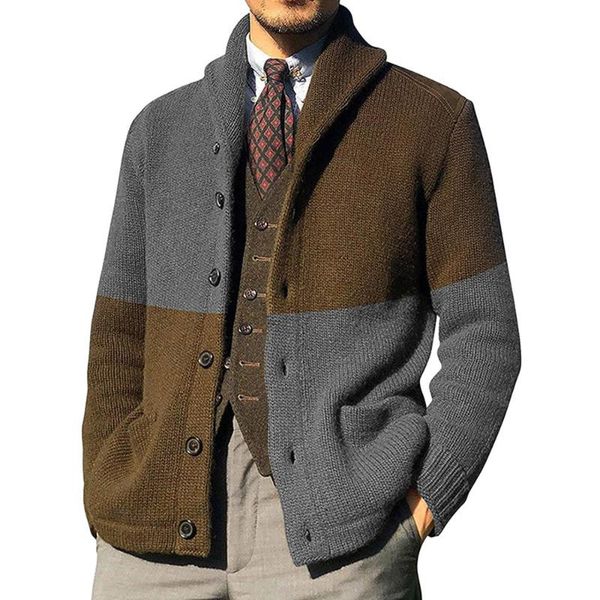 men's sweaters men sweater cardigans autumn winter casual gentle patchwork color block slim long sleeve single breasted lapel cardigan, White;black
men's sweaters men sweater cardigans autumn winter casual gentle patchwork color block slim long sleeve single breasted lapel cardigan, White;black