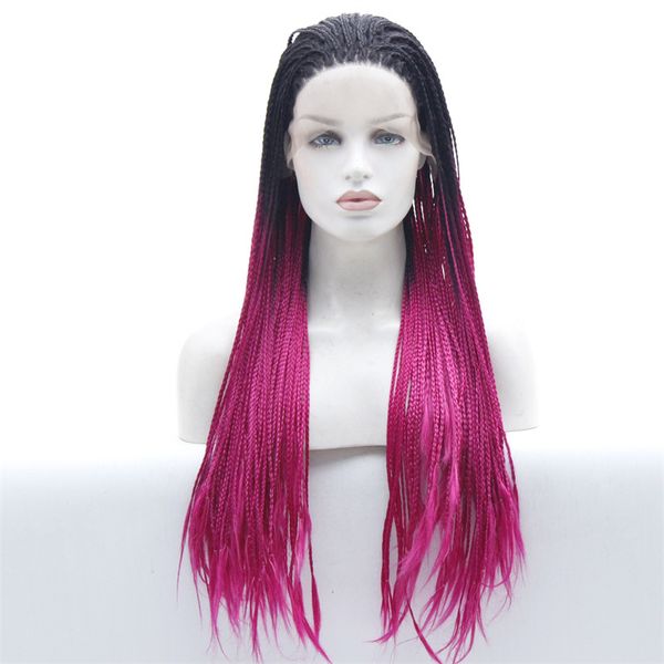hd box braided synthetic lace front wig simulation human hair frontal braids wigs for black women 19813-iiipink, Black;brown
hd box braided synthetic lace front wig simulation human hair frontal braids wigs for black women 19813-iiipink, Black;brown
