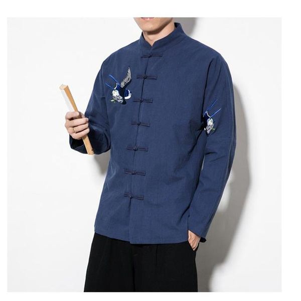 men's jackets coat navy blue chinese style retro plus size 5xl tang suit young men embroidered hanfu male traditional jacket, Black;brown
men's jackets coat navy blue chinese style retro plus size 5xl tang suit young men embroidered hanfu male traditional jacket, Black;brown