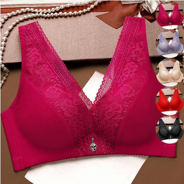 bras fat mom plus size lingerie lace gather no steel ring bra thin section to collect the breast comfortable women's, Red;black
bras fat mom plus size lingerie lace gather no steel ring bra thin section to collect the breast comfortable women's, Red;black