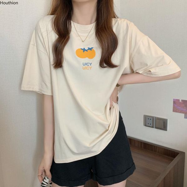 houthion loose plus size women's t-shirt fashion short sleeve t shirt casual fruit print o-neck tshirt summer, White
houthion loose plus size women's t-shirt fashion short sleeve t shirt casual fruit print o-neck tshirt summer, White