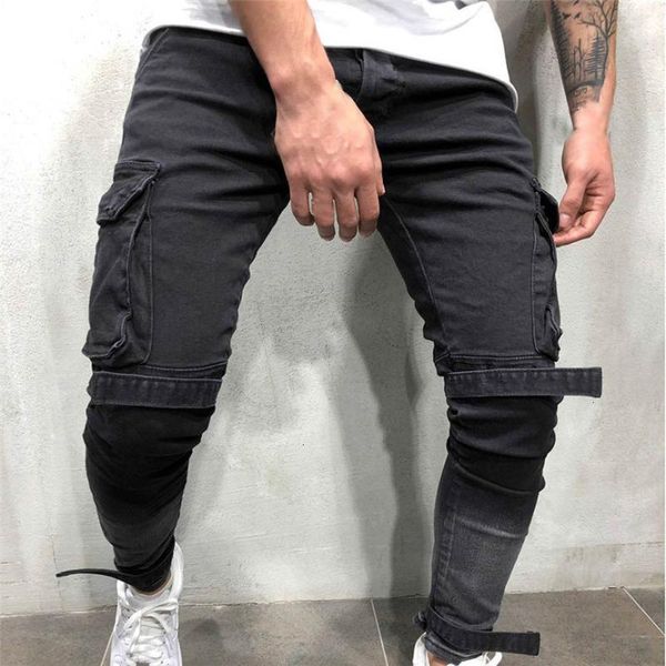 men's pants trousers for men elastic trendy street style jeans classical distressed hip hop personality male denim, Black
men's pants trousers for men elastic trendy street style jeans classical distressed hip hop personality male denim, Black