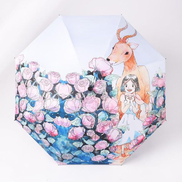 umbrellas girls umbrella black coating sun creative child original illustrations 3 folding anti-uv rain gear floral
umbrellas girls umbrella black coating sun creative child original illustrations 3 folding anti-uv rain gear floral