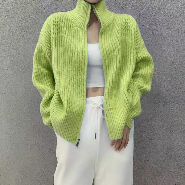 women's knits & tees muyogrt sweater knitted cardigan korean harajuku zip-up long sleeve casual loose female chic knitwear outerwear, White
women's knits & tees muyogrt sweater knitted cardigan korean harajuku zip-up long sleeve casual loose female chic knitwear outerwear, White