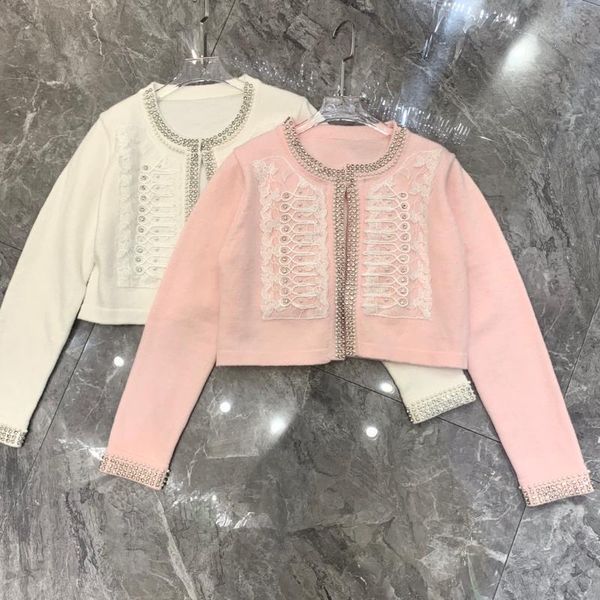 women's knits & tees 2021fw autumn luxury women beading wool cardigan female fashion chic sweater coat 2 color gdnz 10.01, White
women's knits & tees 2021fw autumn luxury women beading wool cardigan female fashion chic sweater coat 2 color gdnz 10.01, White