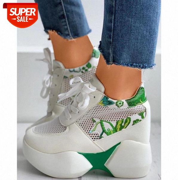 women lace-up height increasing shoes summer beathable mesh sneakers print high #2f6z
women lace-up height increasing shoes summer beathable mesh sneakers print high #2f6z