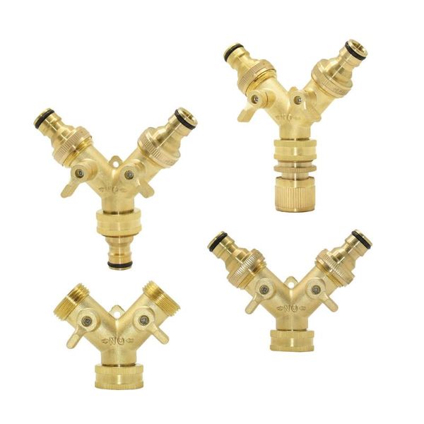 brass 3/4" thread y irrigation valve water splitter 5/8" copper 2-way garden tap quick connector 1set watering equipments
brass 3/4" thread y irrigation valve water splitter 5/8" copper 2-way garden tap quick connector 1set watering equipments