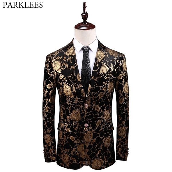 mens gold rose floral bronzing velvet dress blazers brand slim fit notched lapel suit blazer for wedding party prom 5xl 210522, White;black
mens gold rose floral bronzing velvet dress blazers brand slim fit notched lapel suit blazer for wedding party prom 5xl 210522, White;black