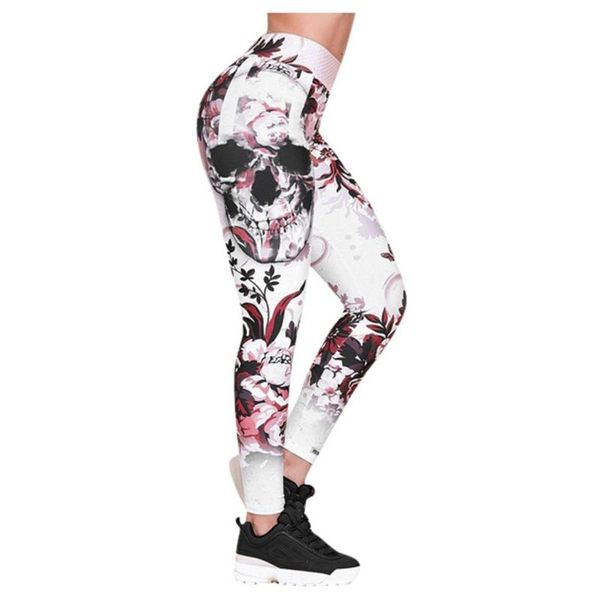 women's leggings printed exercise high-waist sports fitness seamless gym sport skull trousers, Black
women's leggings printed exercise high-waist sports fitness seamless gym sport skull trousers, Black
