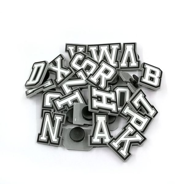 100pcs/lot custom black white letters pvc shoe charms shoecharm buckles fashion accessories soft rubber jibitz for croc shoes mixed 26 kinds, White;pink
100pcs/lot custom black white letters pvc shoe charms shoecharm buckles fashion accessories soft rubber jibitz for croc shoes mixed 26 kinds, White;pink