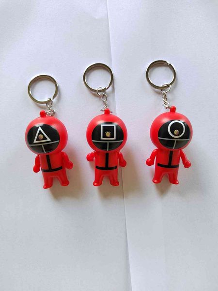 squid game key chain pendant animation surrounding light and sound masked people scary in red, Slivery;golden
squid game key chain pendant animation surrounding light and sound masked people scary in red, Slivery;golden