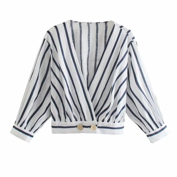 summer women cross v neck striped short shirt female three quarter sleeve blouse casual lady loose crop blusas s8955 210430, White
summer women cross v neck striped short shirt female three quarter sleeve blouse casual lady loose crop blusas s8955 210430, White