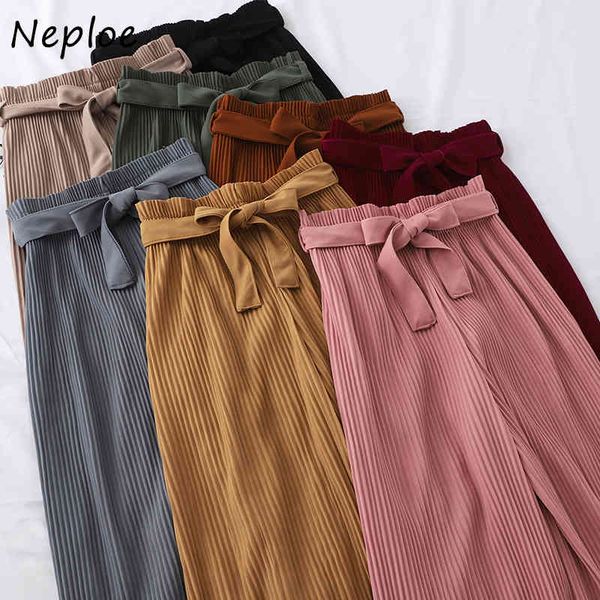 neploe autumn new korean solid pleats wide leg pants loose casual vertical sensation straight ankle-length trousers 82323 210423, Black;white
neploe autumn new korean solid pleats wide leg pants loose casual vertical sensation straight ankle-length trousers 82323 210423, Black;white