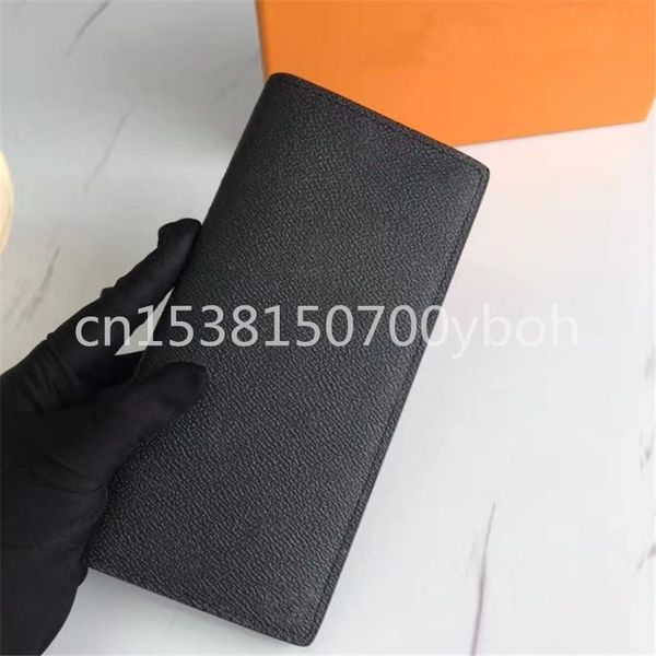 wallets classic business long wallet design men's brazza folding holder fashion coin purse with box, Red;black