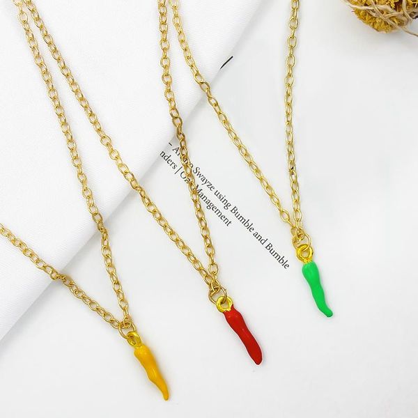 pendant necklaces red yellow green pepper necklace vegetable good friend jewelry gift, Silver
pendant necklaces red yellow green pepper necklace vegetable good friend jewelry gift, Silver