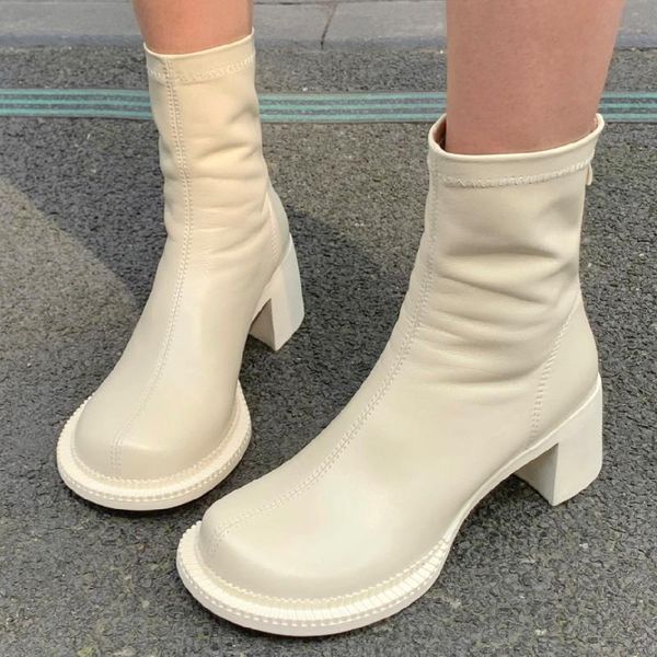 boots women's genuine leather chunky heel platform ankle square toe female soft comfortable short booties punk shoes for women, Black
boots women's genuine leather chunky heel platform ankle square toe female soft comfortable short booties punk shoes for women, Black