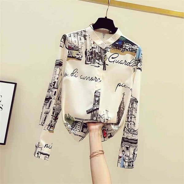 vintage print shirt women long sleeve chiffon blouse spring new arrival modis 210401, White
vintage print shirt women long sleeve chiffon blouse spring new arrival modis 210401, White