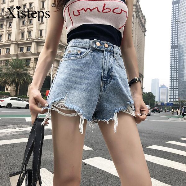 xisteps summer high waist ripped holes women short jeans loose street wear a-line shorts wide leg plus size 2021 women's, White;black
xisteps summer high waist ripped holes women short jeans loose street wear a-line shorts wide leg plus size 2021 women's, White;black
