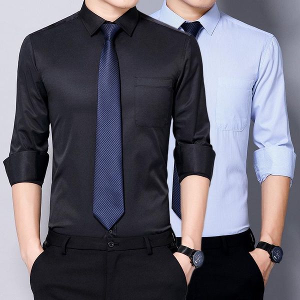 men's casual shirts long sleeve formal shirt men smart slim fit twill weave dress homme black light blue pink cotton camisas business, White;black
men's casual shirts long sleeve formal shirt men smart slim fit twill weave dress homme black light blue pink cotton camisas business, White;black