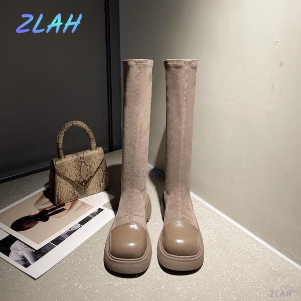 boots women's fashion mid-tube rear zipper zlah round head suede socks long, Black
boots women's fashion mid-tube rear zipper zlah round head suede socks long, Black