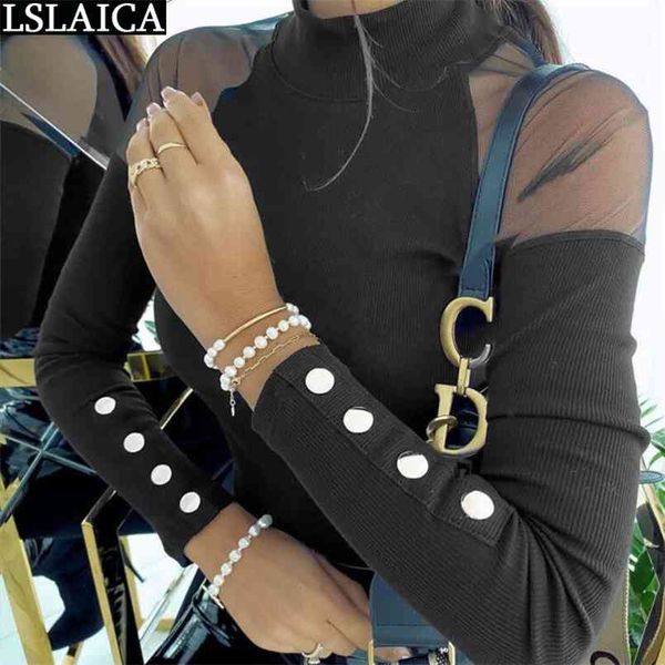 women slim off shoulder mesh stitching fall blouses fashion skinny casual button shirt and blouse 210515, White
women slim off shoulder mesh stitching fall blouses fashion skinny casual button shirt and blouse 210515, White