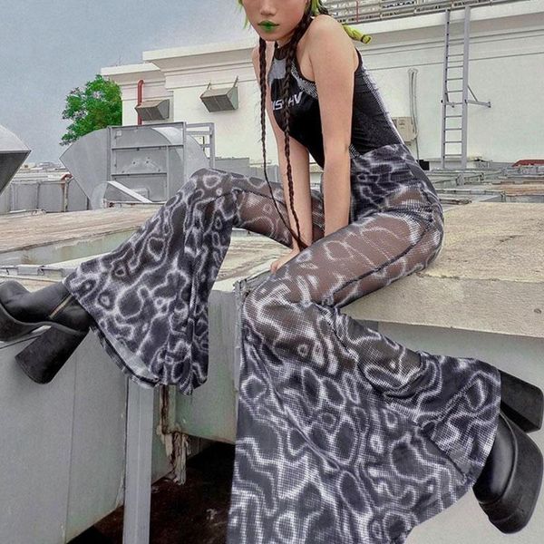 women's pants & capris high waist mesh autumn 2021 printed see through flare female streetwear transparent y2k korean trousers, Black;white
women's pants & capris high waist mesh autumn 2021 printed see through flare female streetwear transparent y2k korean trousers, Black;white