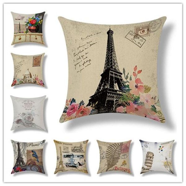 vintage european style cushion home sofa car throw pillows oil painting in paris linen cotton funda cojines cover cushion/decorative pillow
vintage european style cushion home sofa car throw pillows oil painting in paris linen cotton funda cojines cover cushion/decorative pillow