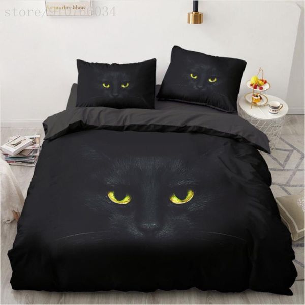 luxury bedding sets animal black cat eyes duvet cover set pillowcase single double king bedclothes for decorate room
luxury bedding sets animal black cat eyes duvet cover set pillowcase single double king bedclothes for decorate room