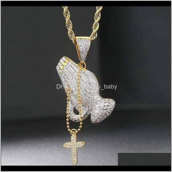 & pendants drop delivery 2021 hip hop rapper iced out praying hand pendant necklaces for men women gold color charm jewelry necklace chain o, Silver
& pendants drop delivery 2021 hip hop rapper iced out praying hand pendant necklaces for men women gold color charm jewelry necklace chain o, Silver