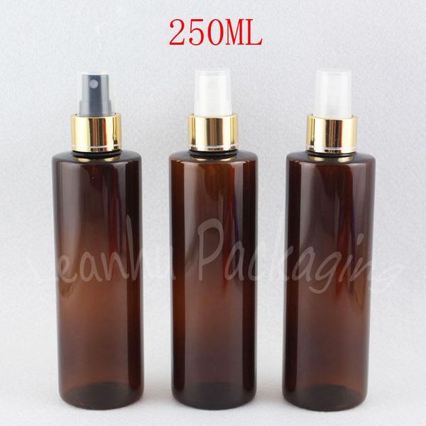 storage bottles & jars 250ml brown flat shoulder plastic bottle with gold spray pump , 250cc empty cosmetic container toner / water packagin
storage bottles & jars 250ml brown flat shoulder plastic bottle with gold spray pump , 250cc empty cosmetic container toner / water packagin