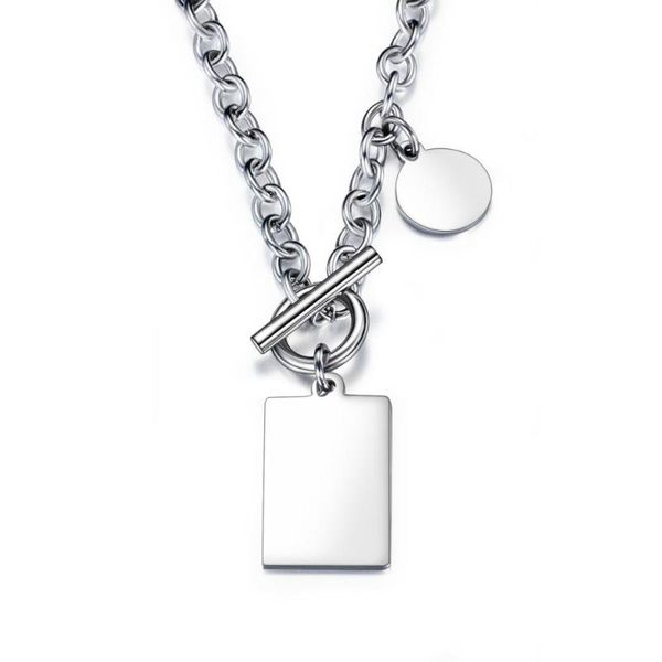 chains mens stainless steel necklace square round pendant for male casino fortune blank army ketting soldier mirror polished, Silver
chains mens stainless steel necklace square round pendant for male casino fortune blank army ketting soldier mirror polished, Silver