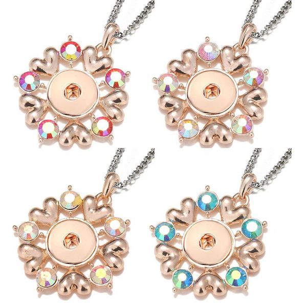pendant necklaces xl0017 rose golden colorful rhonestone heart flower pattern snap necklace fit 18mm buttons jewelry wholesale, Silver
pendant necklaces xl0017 rose golden colorful rhonestone heart flower pattern snap necklace fit 18mm buttons jewelry wholesale, Silver