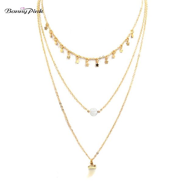 banny pink multilayer stars statement charms choker necklace for women multi gold color metal clavicle chain body collar pendant necklaces, Silver
banny pink multilayer stars statement charms choker necklace for women multi gold color metal clavicle chain body collar pendant necklaces, Silver