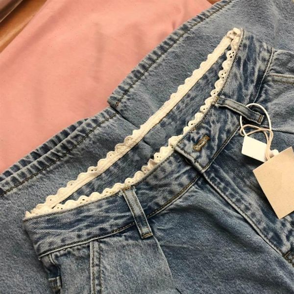 high waist lace edged women jean autumn wide leg loose pants aesthetic straight slim denim baggy flared femme sweet, Blue
high waist lace edged women jean autumn wide leg loose pants aesthetic straight slim denim baggy flared femme sweet, Blue